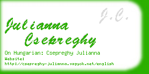 julianna csepreghy business card